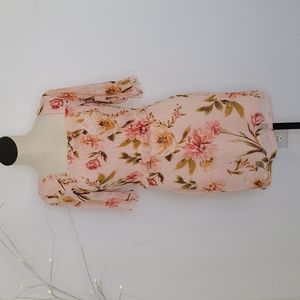 Derek Heart Pink Floral Dress SZ L